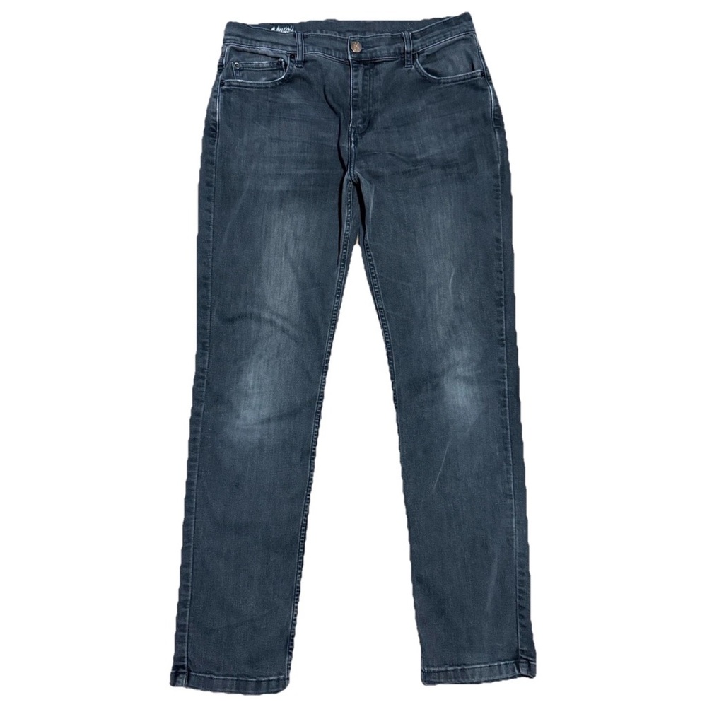 Mugsy Jeans Men’s 32 x 31 Black Stretch Denim Straight Leg Comfort MAGS Distress